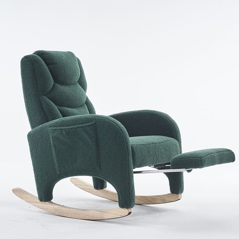 Rocking Chair With Adjustable Footrest