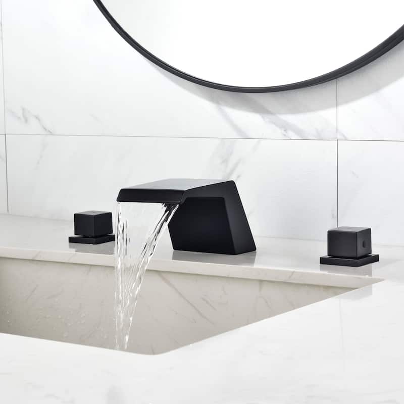 Bathroom Faucet - Widespread 8 Inch Bathroom Sink Faucet