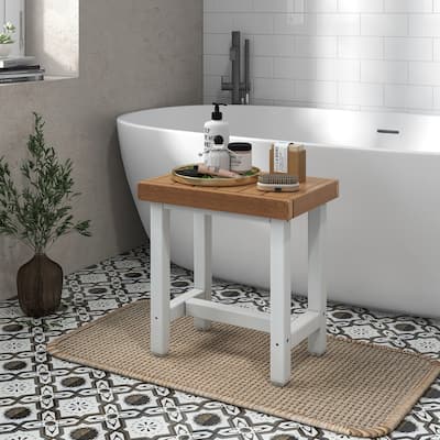 18'' x 12'' HDPE Waterproof Shower Bench Spa Bath Shower Stool