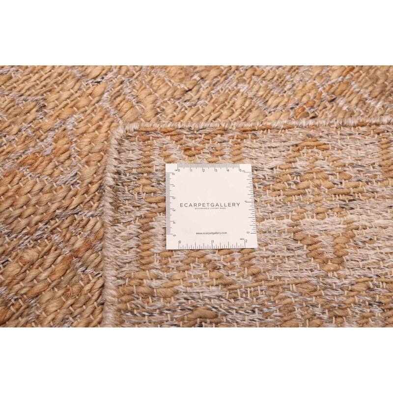ECARPETGALLERY Flat-Weave Palas Denizli Tan Jute Kilim - 5'3 x 7'6