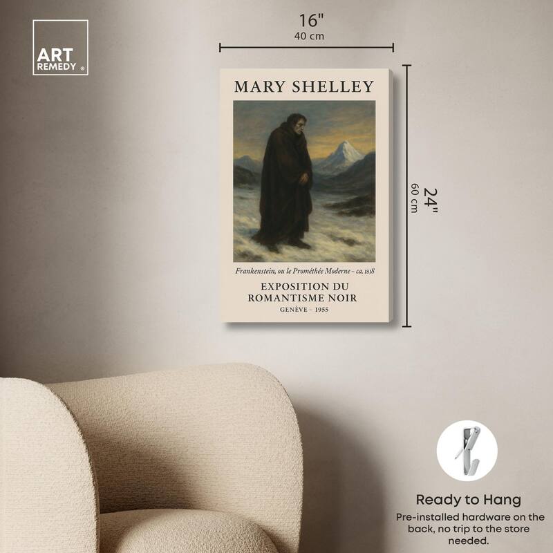 Mary Shelley Canvas by Art Remedy, Gallery Wrapped