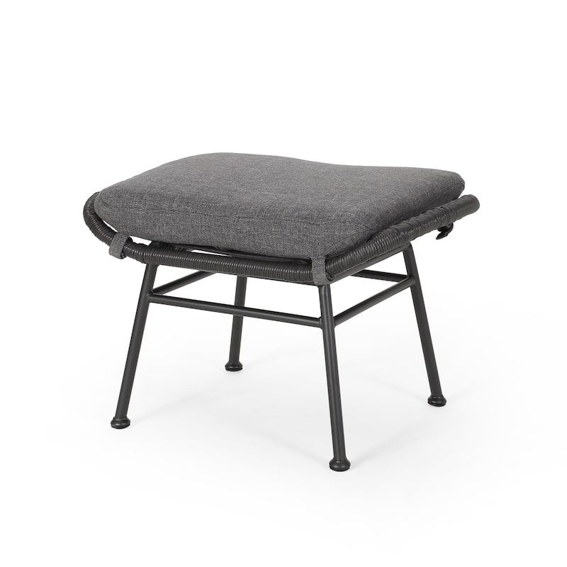 Montana Faux Rattan Outdoor Patio Ottoman Comfortable choice, multiple functions, classic design