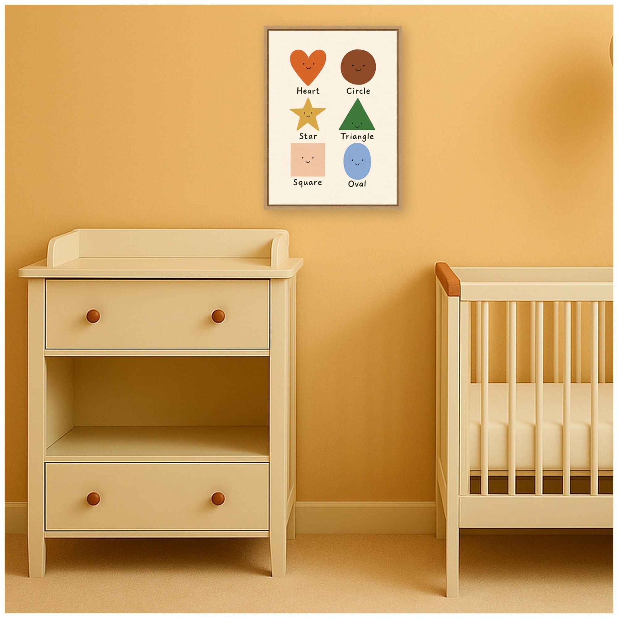 Kate and Laurel Cute Smilin by Laura Moss Framed Canvas Wall Art Print
