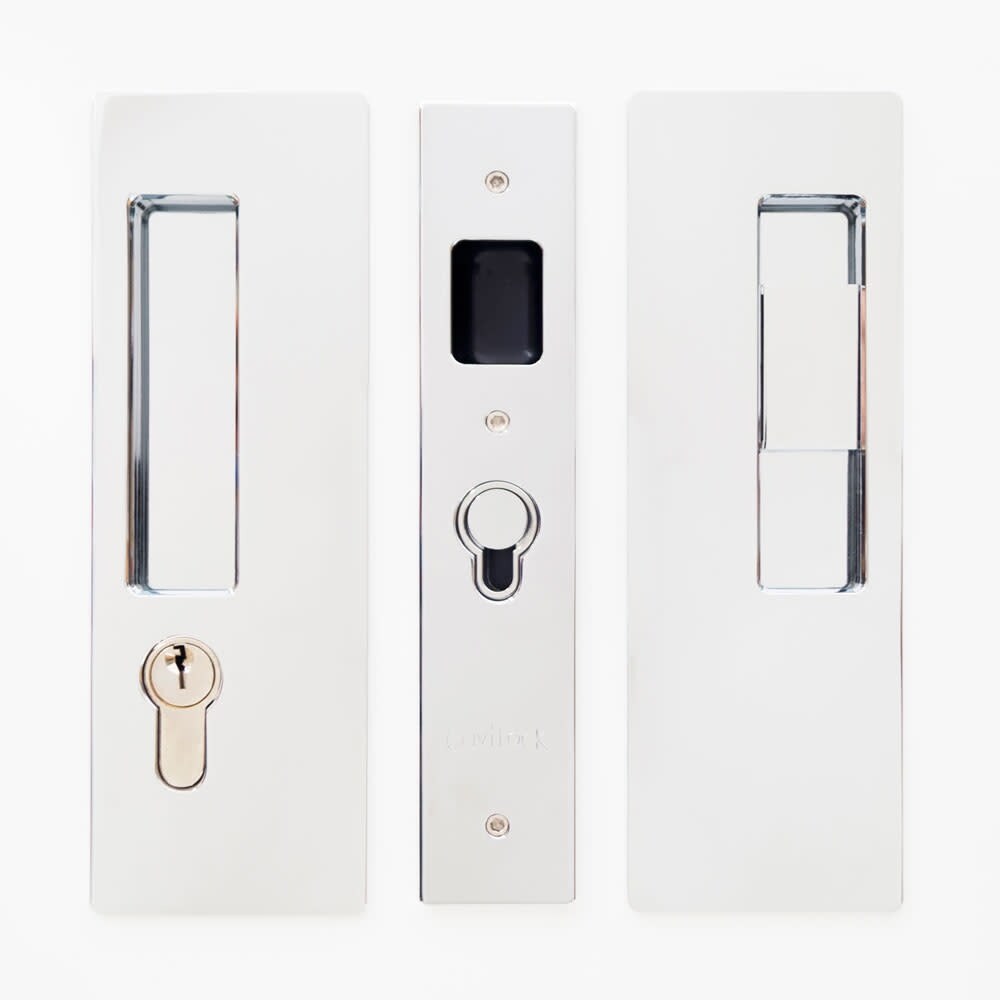 Cavilock Cl400c Ke 38 Rh Magnetic Keyed Entry Pocket Door Lock Set With Rh Snib Lh Key For 1 3 8 Thick Doors