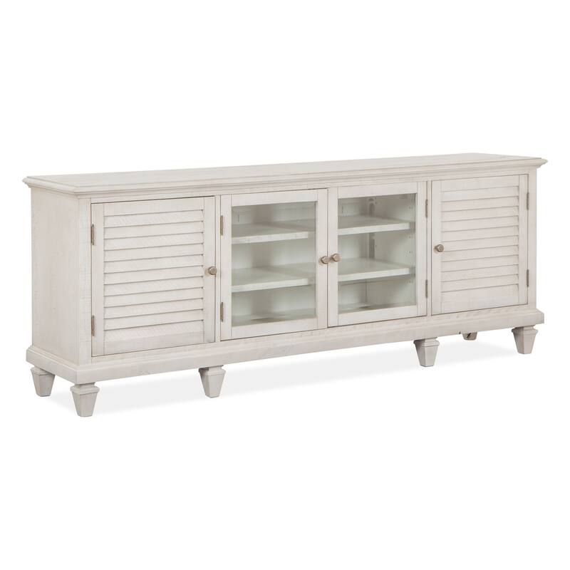 Magnussen Home Newport Alabaster Large Console - 83"W x 18"D x 32"H - 83"W x 18"D x 32"H - White