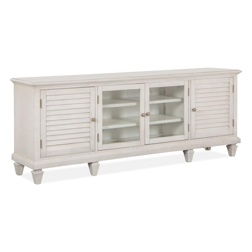 Magnussen Home Newport Alabaster Large Console - 83"W x 18"D x 32"H