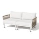 preview thumbnail 16 of 28, Outdoor Patio Aluminum PE Rattan Free Combination Sectional Sofa Conversation Seating Set