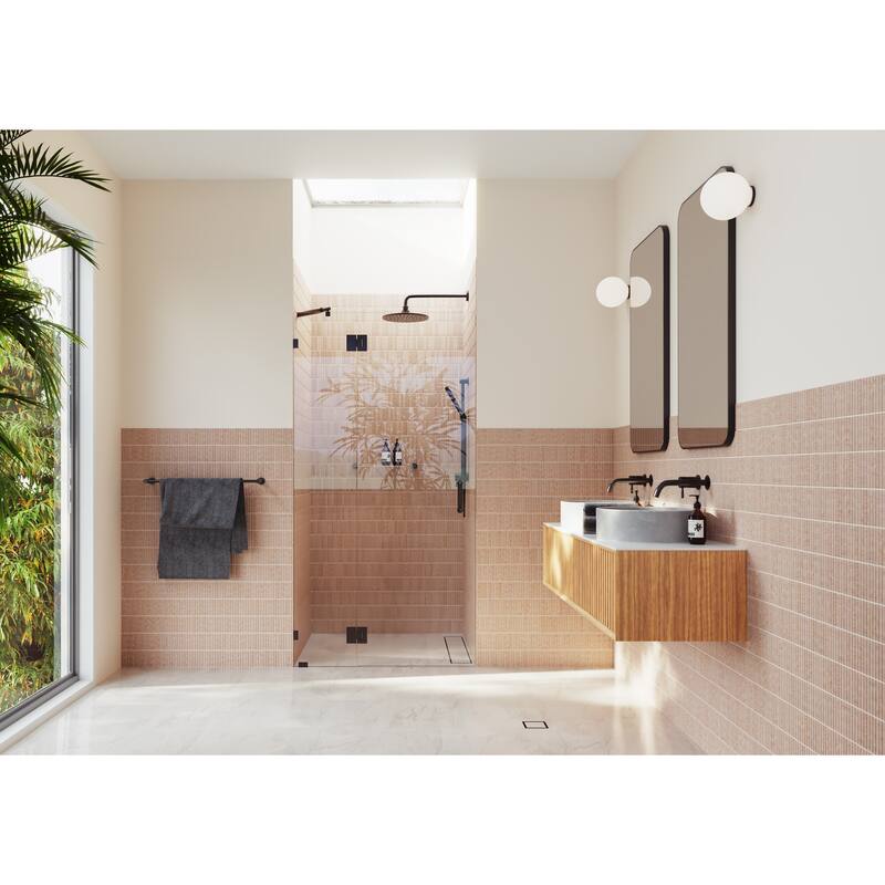Glass Warehouse 78" x 41.75" Frameless Shower Door - Glass Hinge