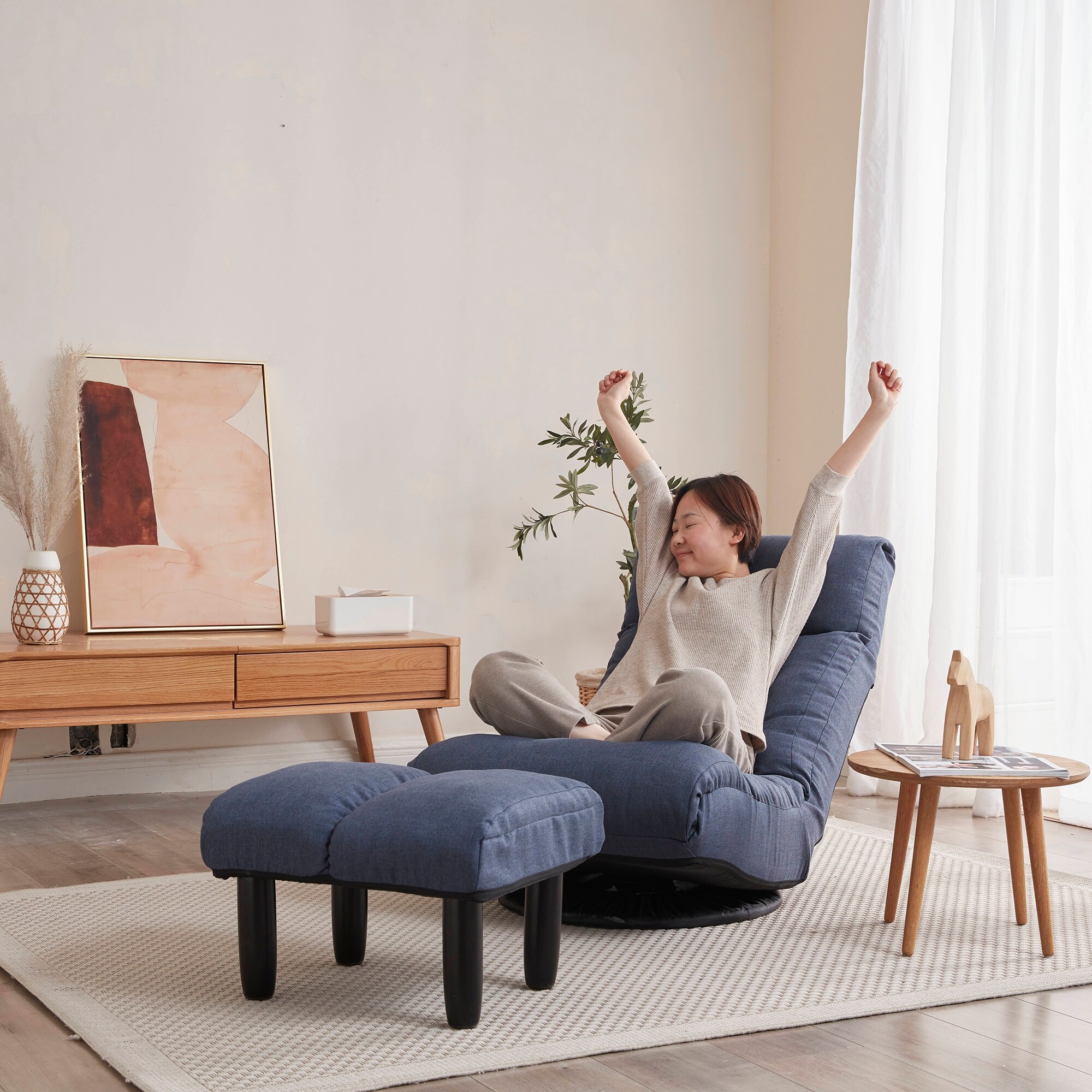 Swivel top sofa bed
