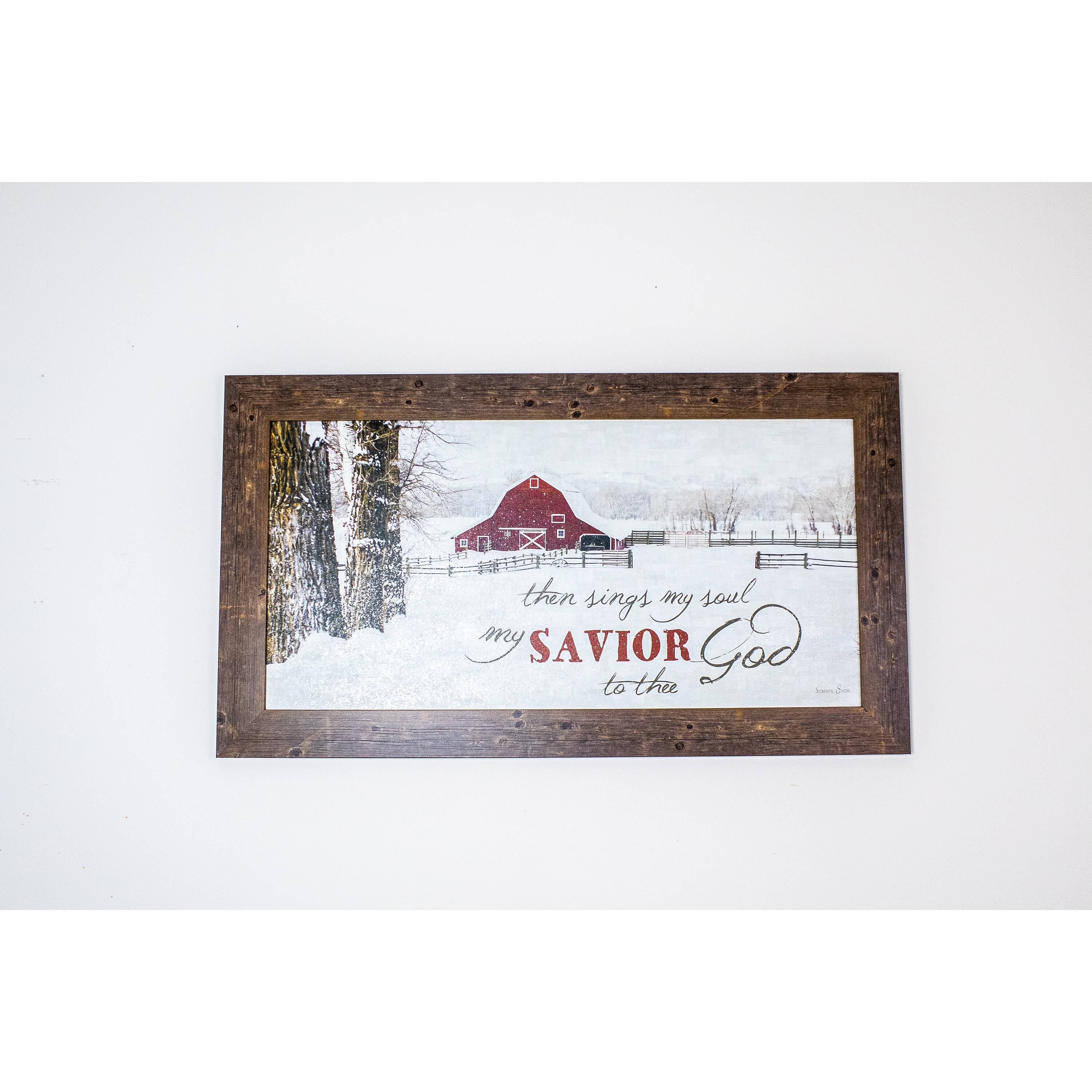 Then Sings My Soul Red Barn Framed Art Sign Bed Bath & Beyond 35808455