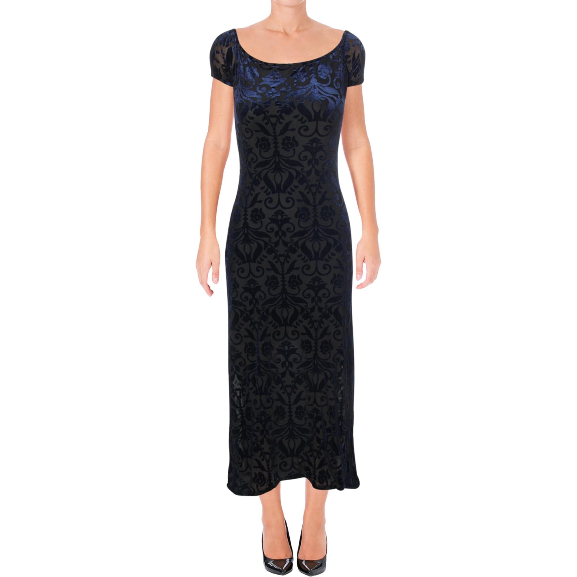 velvet burnout maxi dress