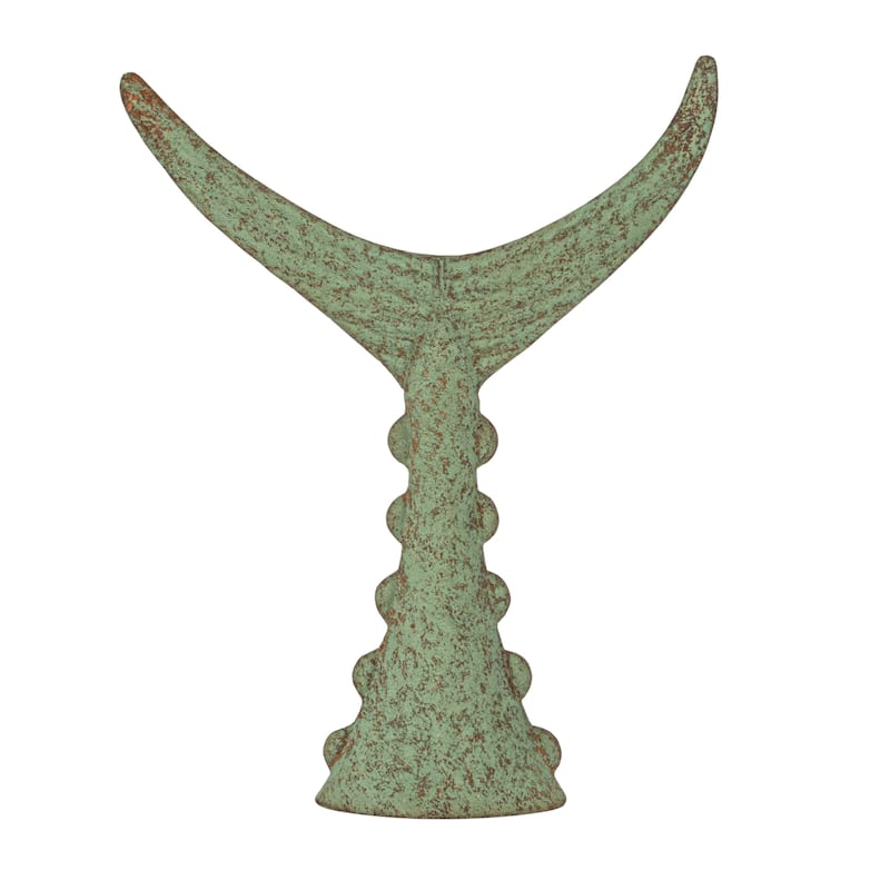 Distressed Metal Tuna Tail Accent Decor - 14.3"L x 3.0"W x 18.0"H