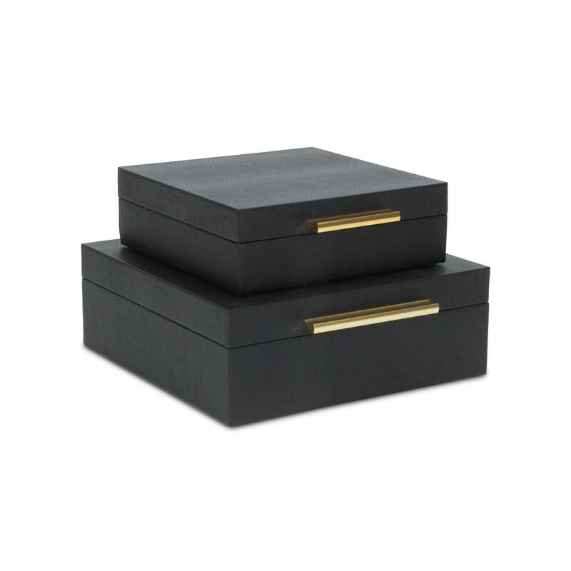 Lusan Black Vinyl Decorative Box Set