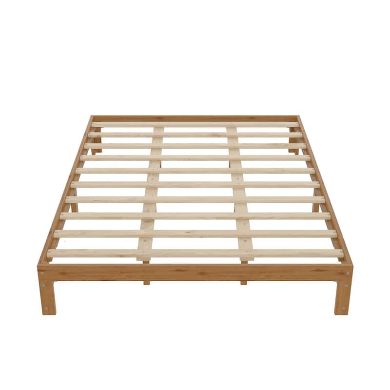 Queen Size Wood Platform Bed with Slat Support