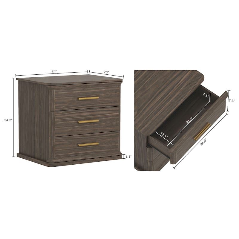 Clifford 2 Drawer Bedroom Nightstand