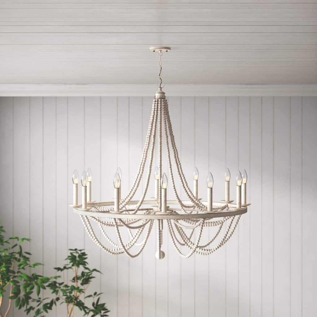 Cauhu 12-light Farmhouse Empire Beaded Chandelier
