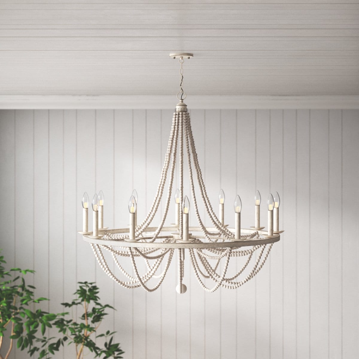 Acroma 12-light Farmhouse Empire Beaded Chandelier
