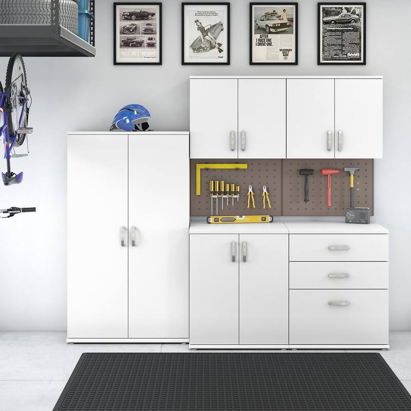 Universal 5 Piece Modular Garage Storage by Bush Business Furniture - White