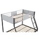 preview thumbnail 7 of 11, Stylish Design Metal Bunk Bed with Full-length Vent Board Guardrail and Sturdy structure, Black