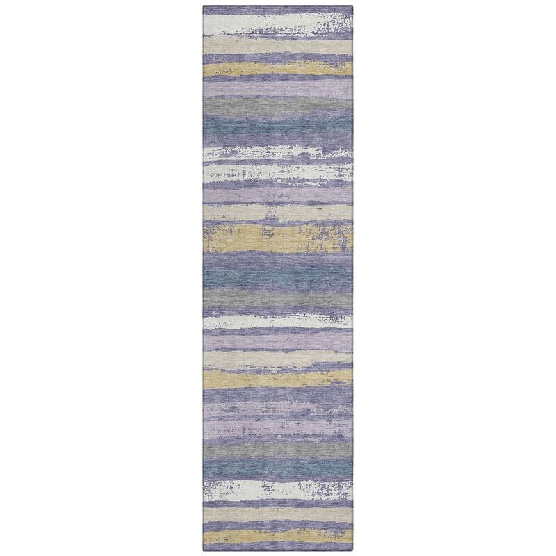 Machine Washable Indoor/ Outdoor Chantille Stripe Rug