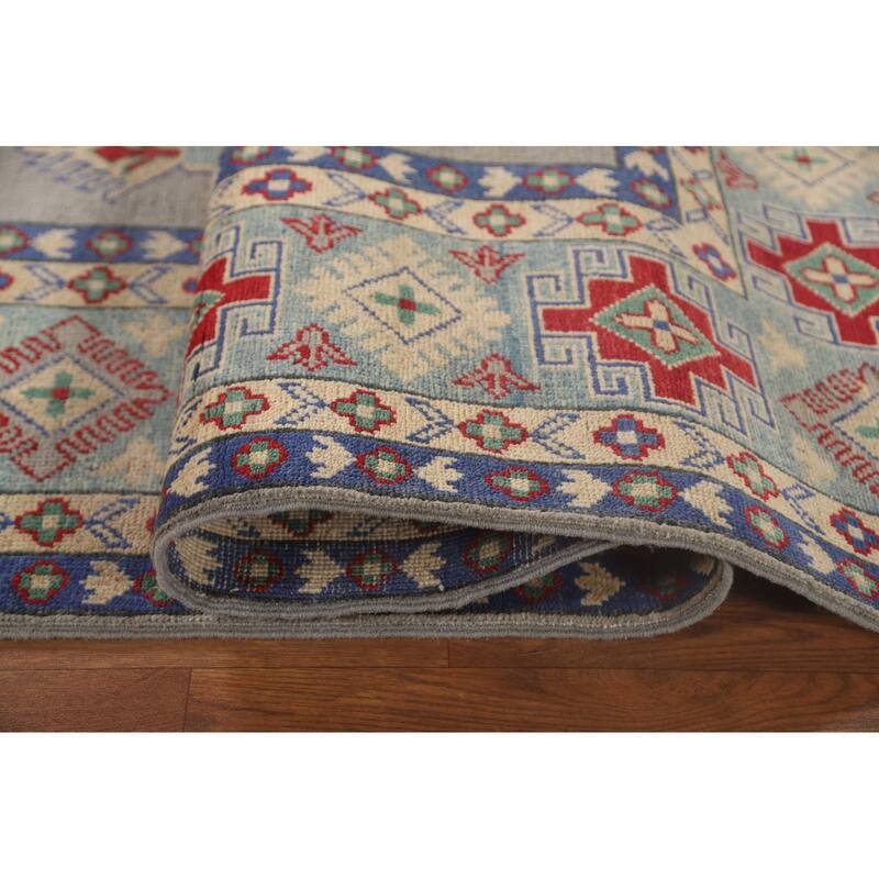Kazak Area Rug Hand-Knotted Oriental Wool Carpet - 8'7"x 11'8"