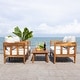 preview thumbnail 11 of 15, Safavieh Outdoor Living Owen 4 Pc Set / Natural/Taupe