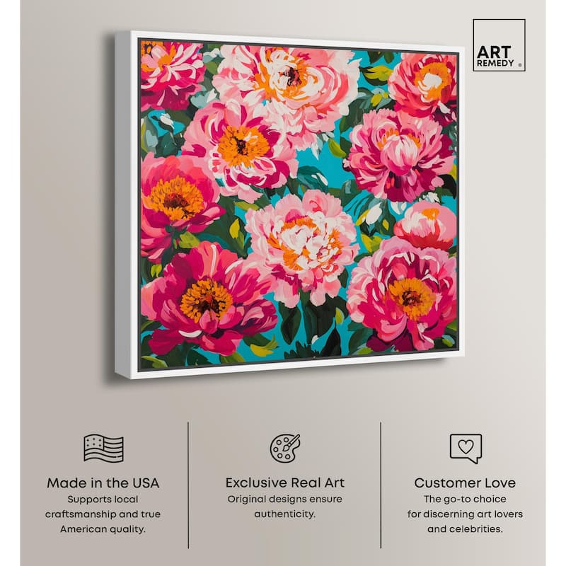 Maximalist Bloom Canvas by Art Remedy