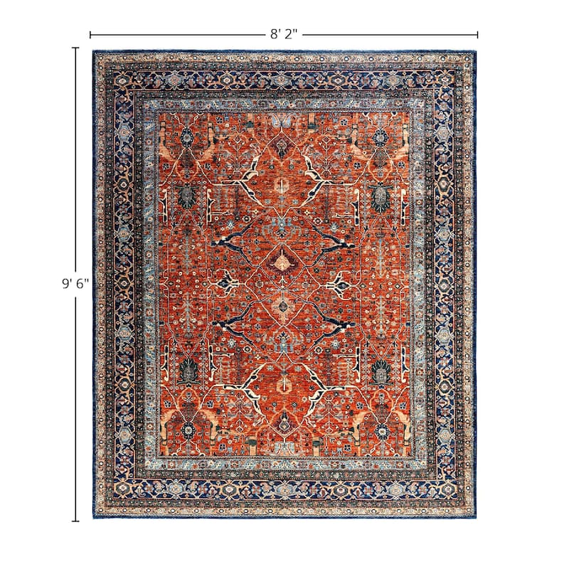 Serapi One-of-a-Kind Hand-Knotted Area Rug - Orange, 8' 2" x 9' 6" - 8' 2" x 9' 6"