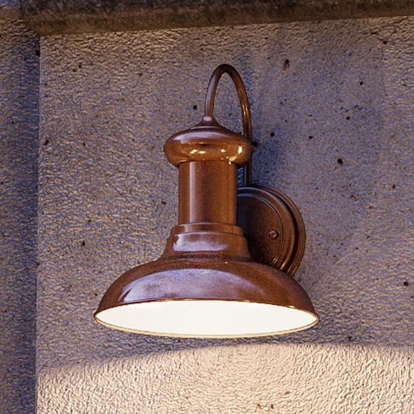 Luxury Industrial Chic Outdoor Wall Light 10 H x 8.125 W with Nautical Style Elements Solid Copper Finish by Urban Ambiance Bed Bath Beyond 22809273
