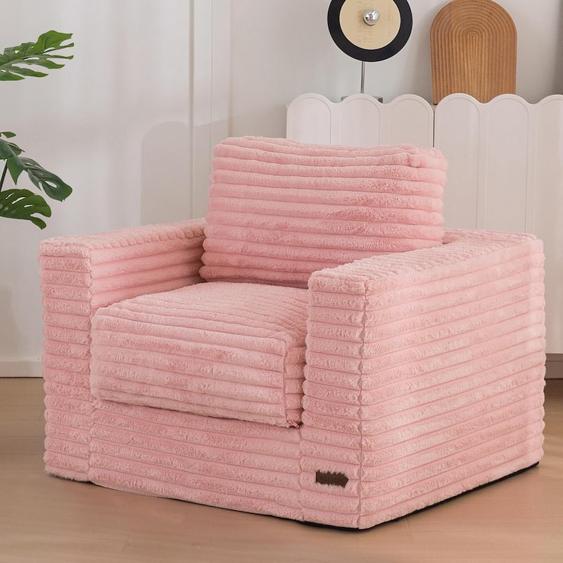 Bean Bag Chair Floor Sofa - Pink - Medium