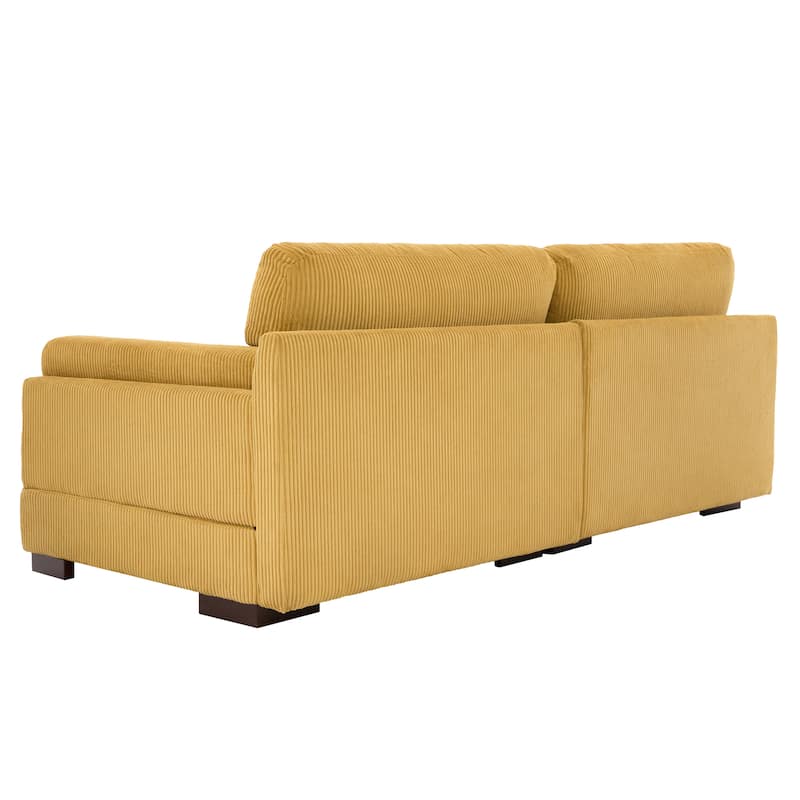90" Oversized Modular Sectional Corduroy Sofa