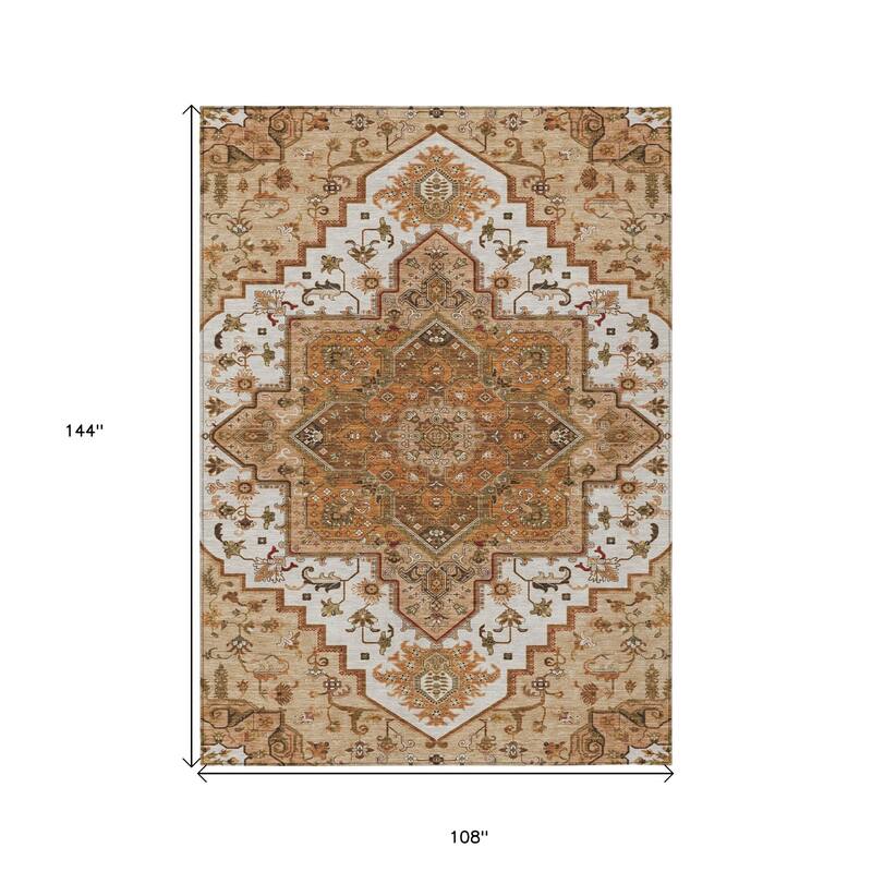 HomeRoots Oriental Traditional Rectangle Outdoor Rug