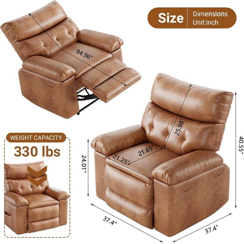 360 Swivel Rocking Chair Massage Recliner Sofa Chair for Living Room, Nursery
