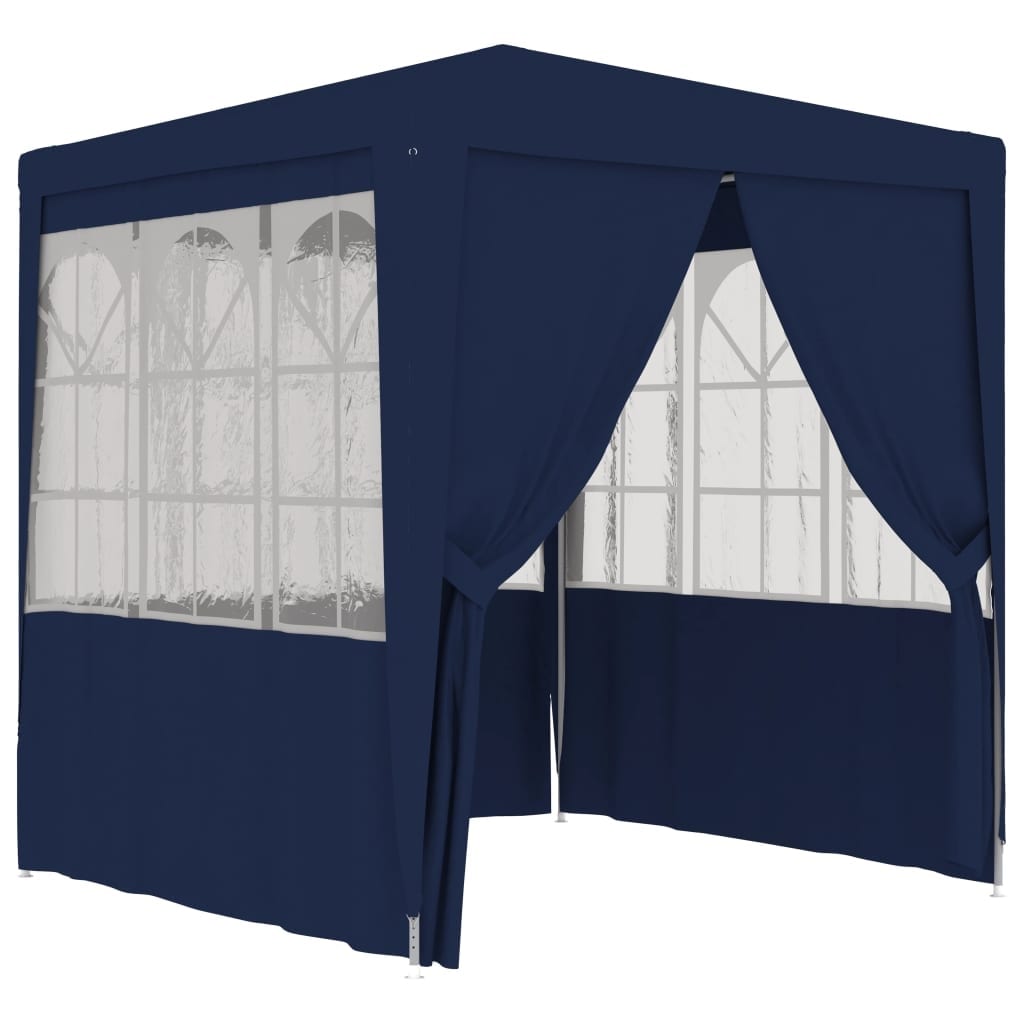 vidaXL Garden Gazebo 6.6'x6.6' Outdoor Party Tent Canopy Garden White/Blue