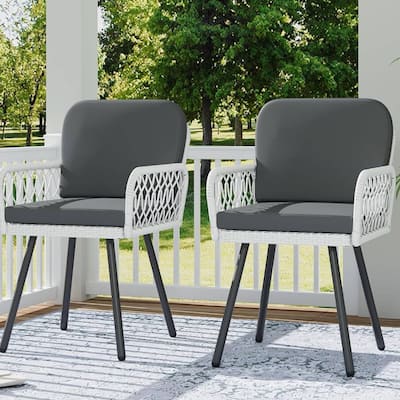 4PCS Patio Outdoor Dining Chairs, Armchair for Indoor, Garden, Balcony, Deck, Backyard - N/A