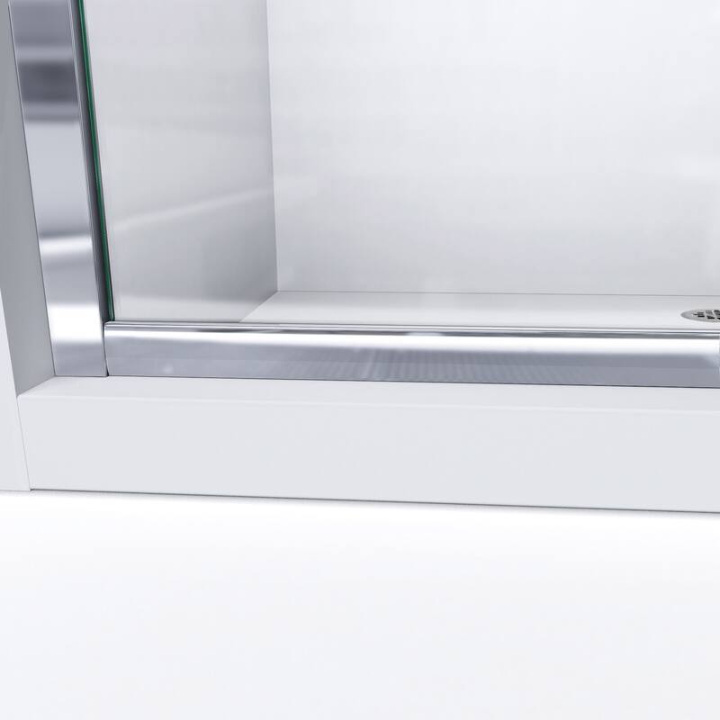 DreamLine Infinity-Z 32 in. D x 60 in. W x 76 3/4 in. H Sliding Shower Door, Shower Base and Backwall Kit - 32" x 60"