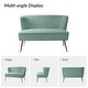 preview thumbnail 96 of 114, HULALA HOME Monica Modern Velvet Curved Tufted Back Loveseat with Metal Tapered Legs