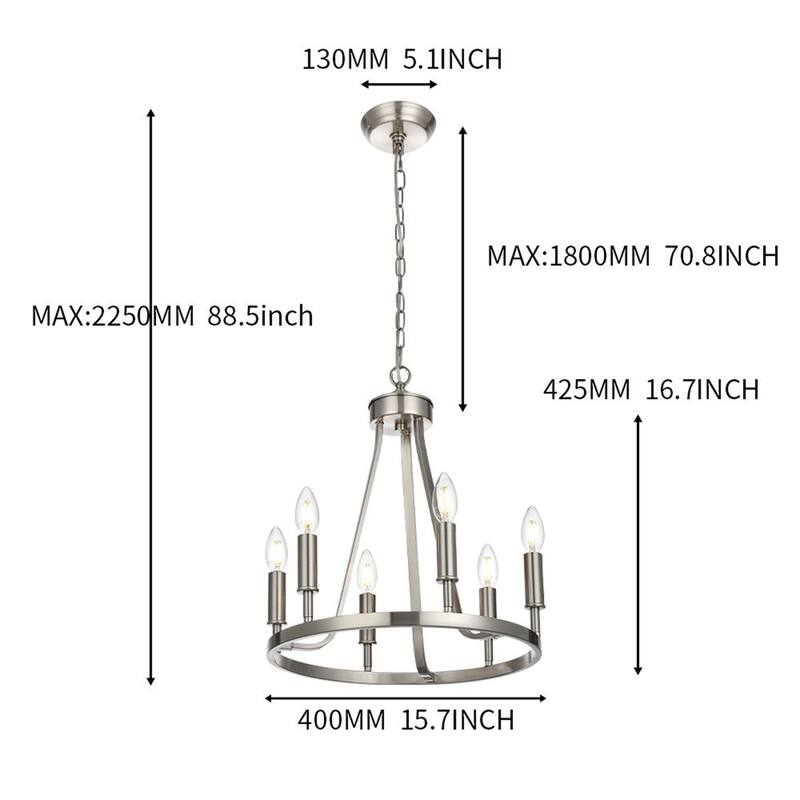 6-Light Modern Farmhouse Chandelier