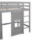 preview thumbnail 9 of 16, Twin Loft Bed with Wardrobe & Windows - Gray
