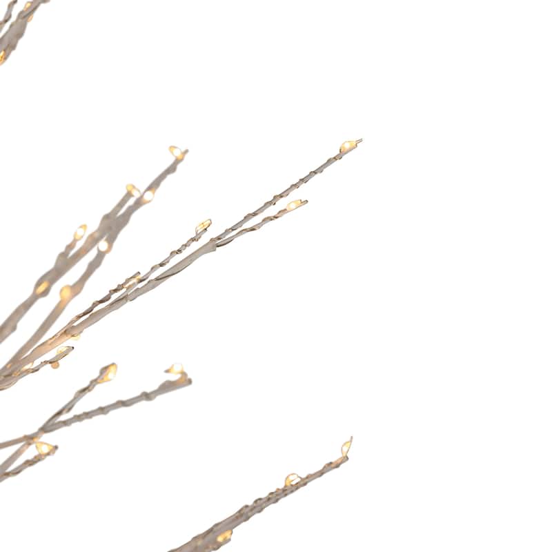 5' White LED Lighted Christmas Twig Tree - Warm White Lights