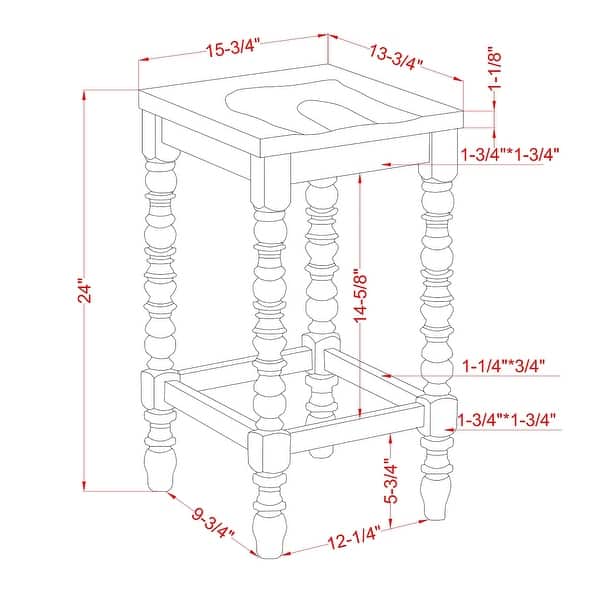Vexl Rustic Walnut Counter Height Stool (Set of 2) by Furniture of America