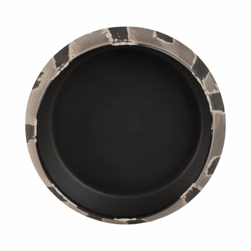 Terracotta Decorative Bowl Accent Piece for Home Office- 4" Multi - 14" x 14" x 4"