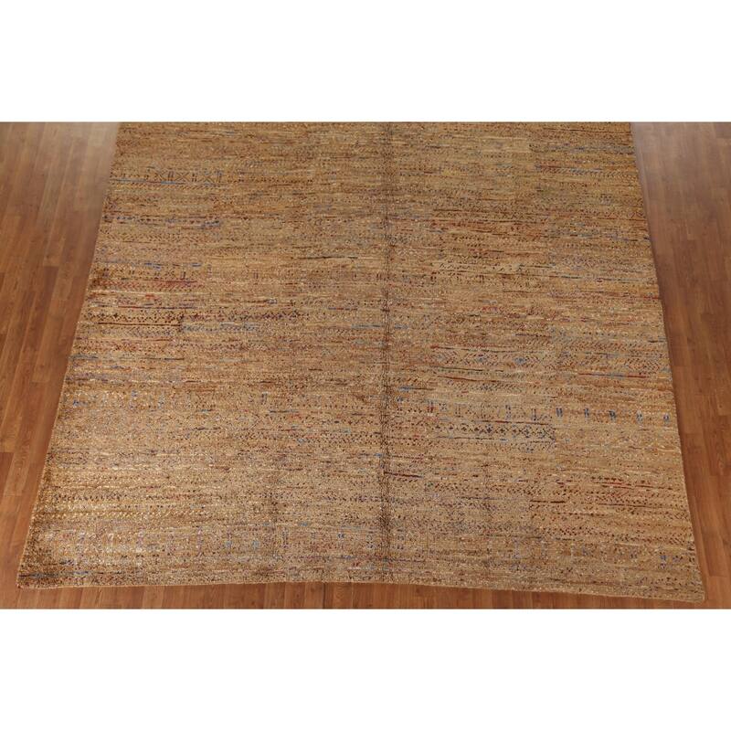 Moroccan Oriental Area Rug Handmade Jute Carpet - 9'5"x 13'4"