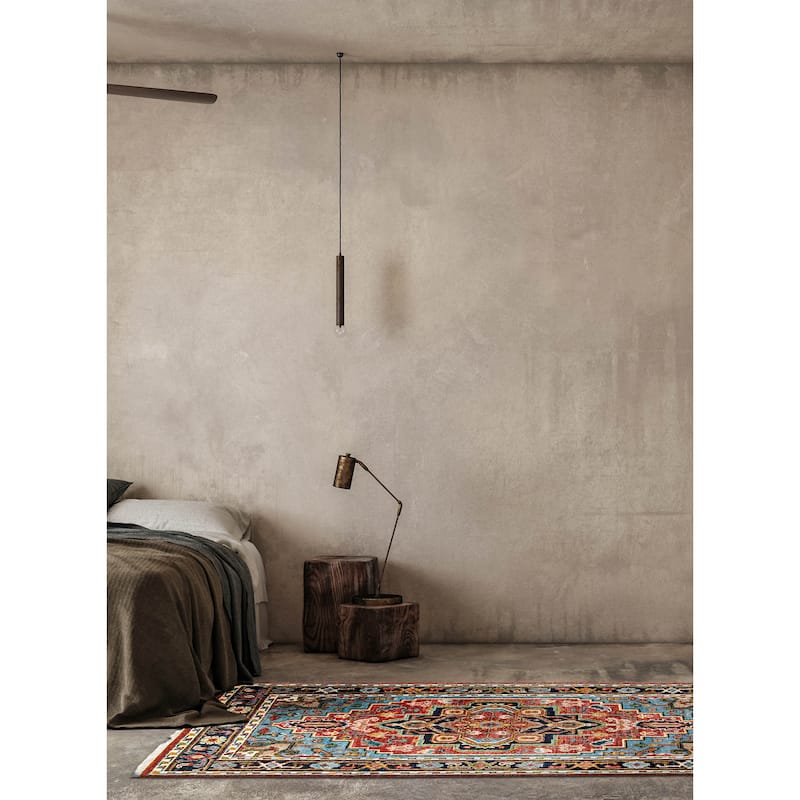 ECARPETGALLERY Hand-knotted Jules Serapi Red Wool Rug - 4'10 x 7'11