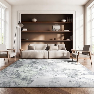 SAFAVIEH Adirondack Cordelia Abstract Glam Rug - Grey/Yellow - 8' Square