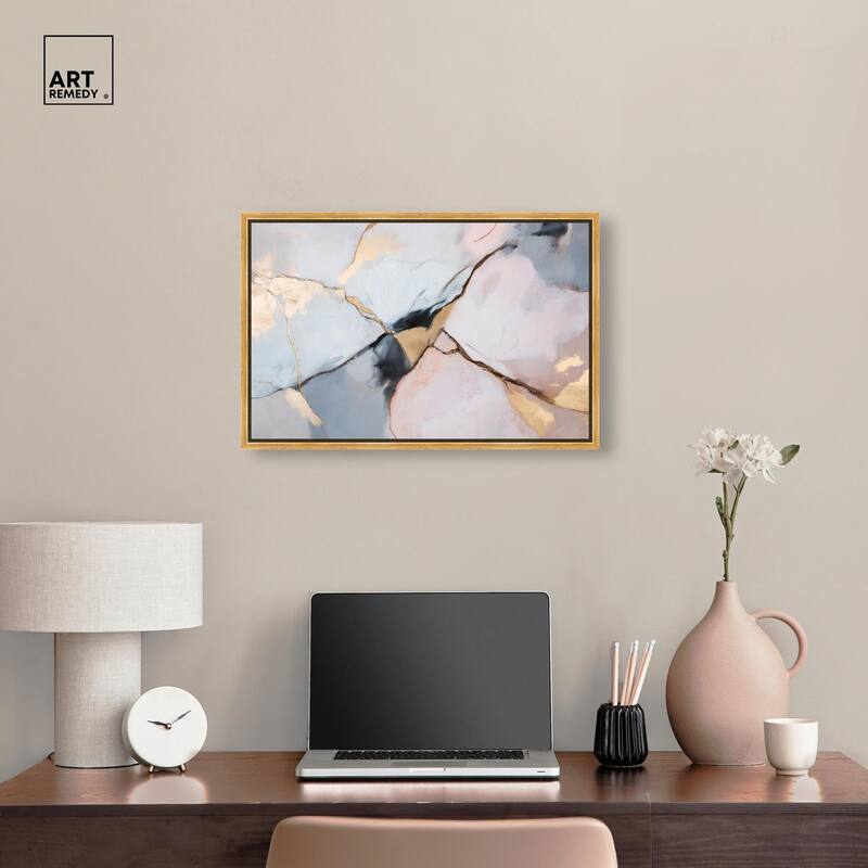 Gilded Veins Canvas by Art Remedy