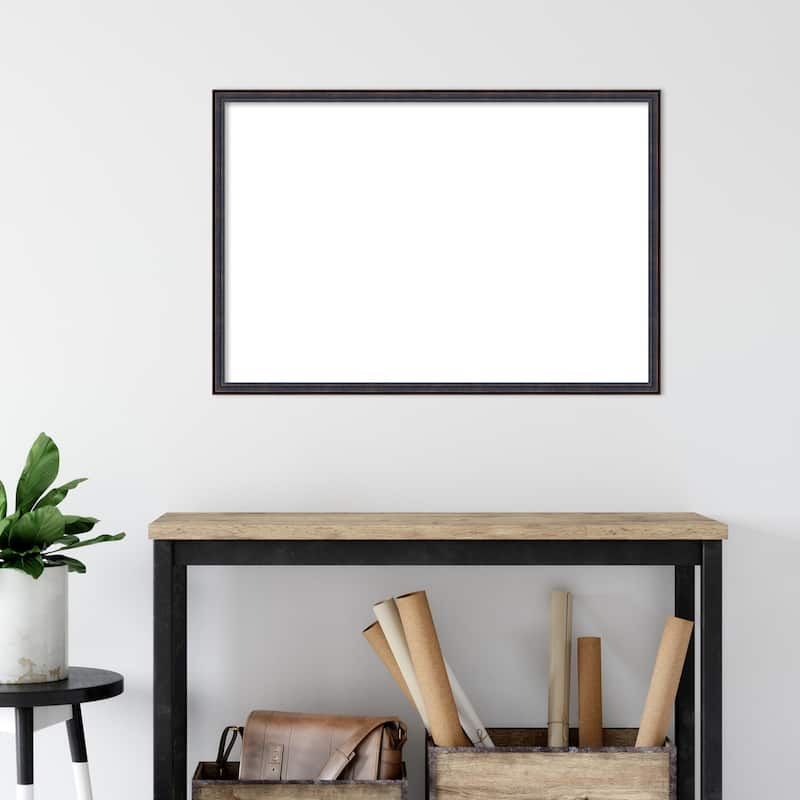 Amanti Art Dark Bronze Scoop Framed Dry Erase Magnetic Board