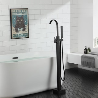 Single Handle Freestanding Gooseneck Bath Tub Filler Faucet