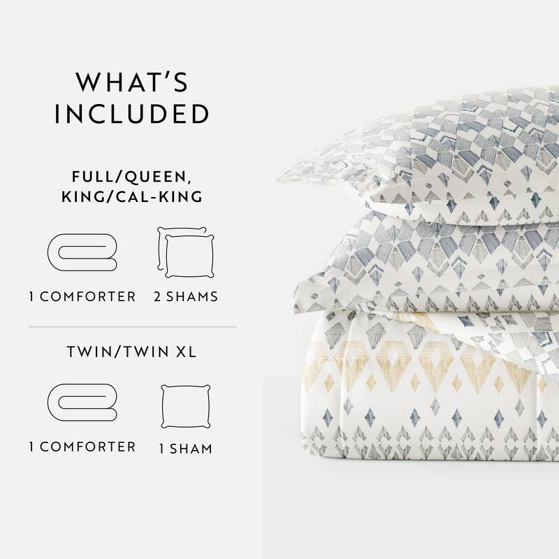 Becky Cameron Mayan Stamp Pattern Reversible Down Alt Comforter Set