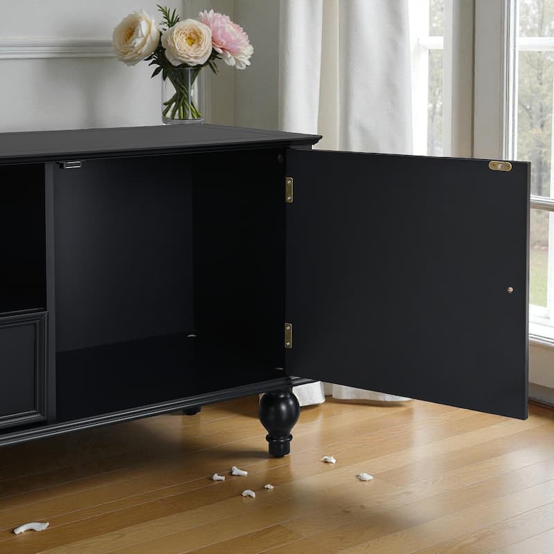 70.9'' Modern TV Stand for TVs up to 80'', Entertainment Center with 2 Drawers, 2 Cabinets & Open Shelf for Living Room